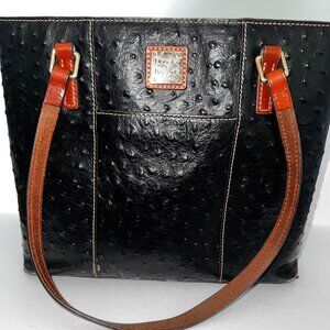 Dooney & Bourke Lexington Ostrich-Embossed Tote Shoulder Bag
